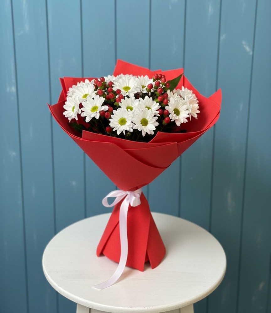 Букет цветов из: Хризантемы в Цветковский