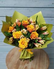 Букет цветов из:  Альстромерии и Розы #REPLACE_PRED# Цветковский