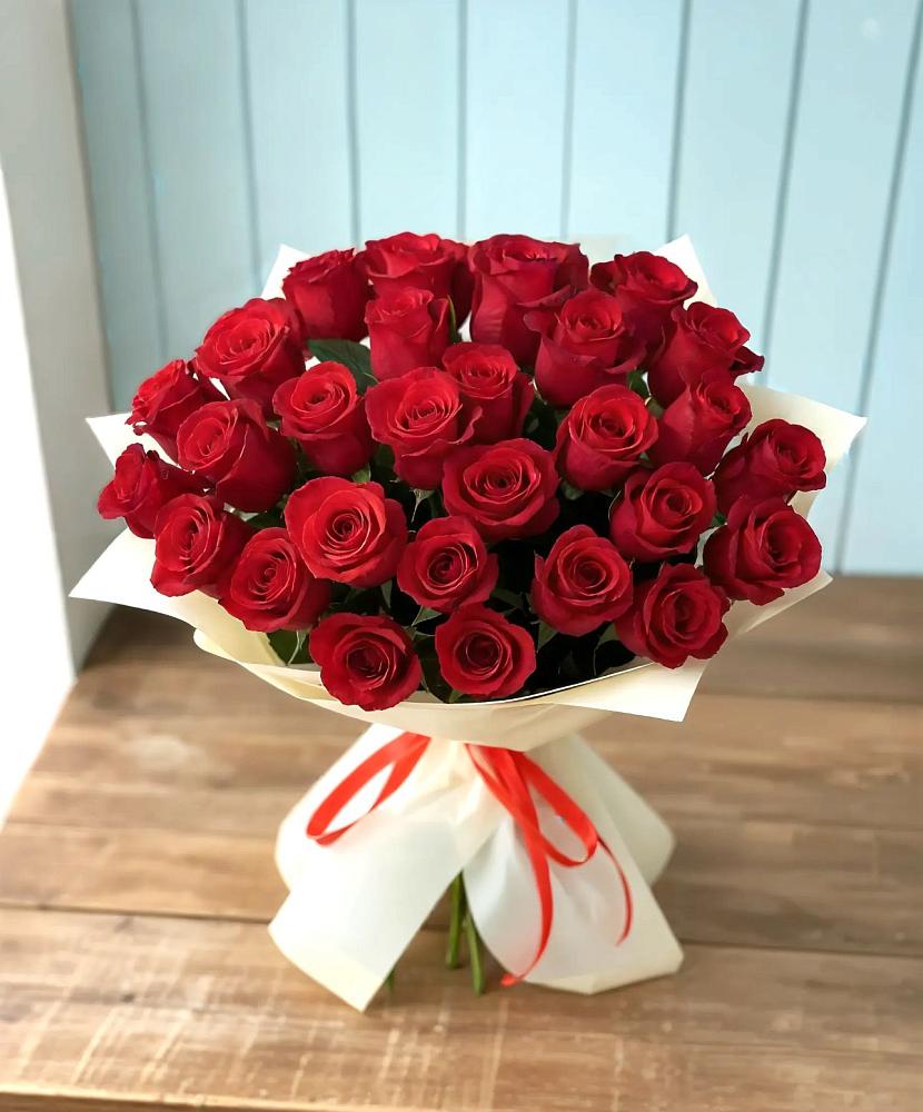Букет 29 Красных роз в Цветковский