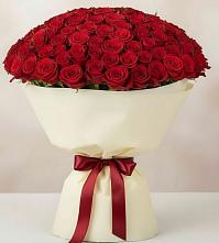 Букет 101 Красная роза Милано в Цветковский
