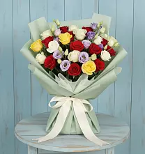 Букет цветов из:  Розы в Цветковский