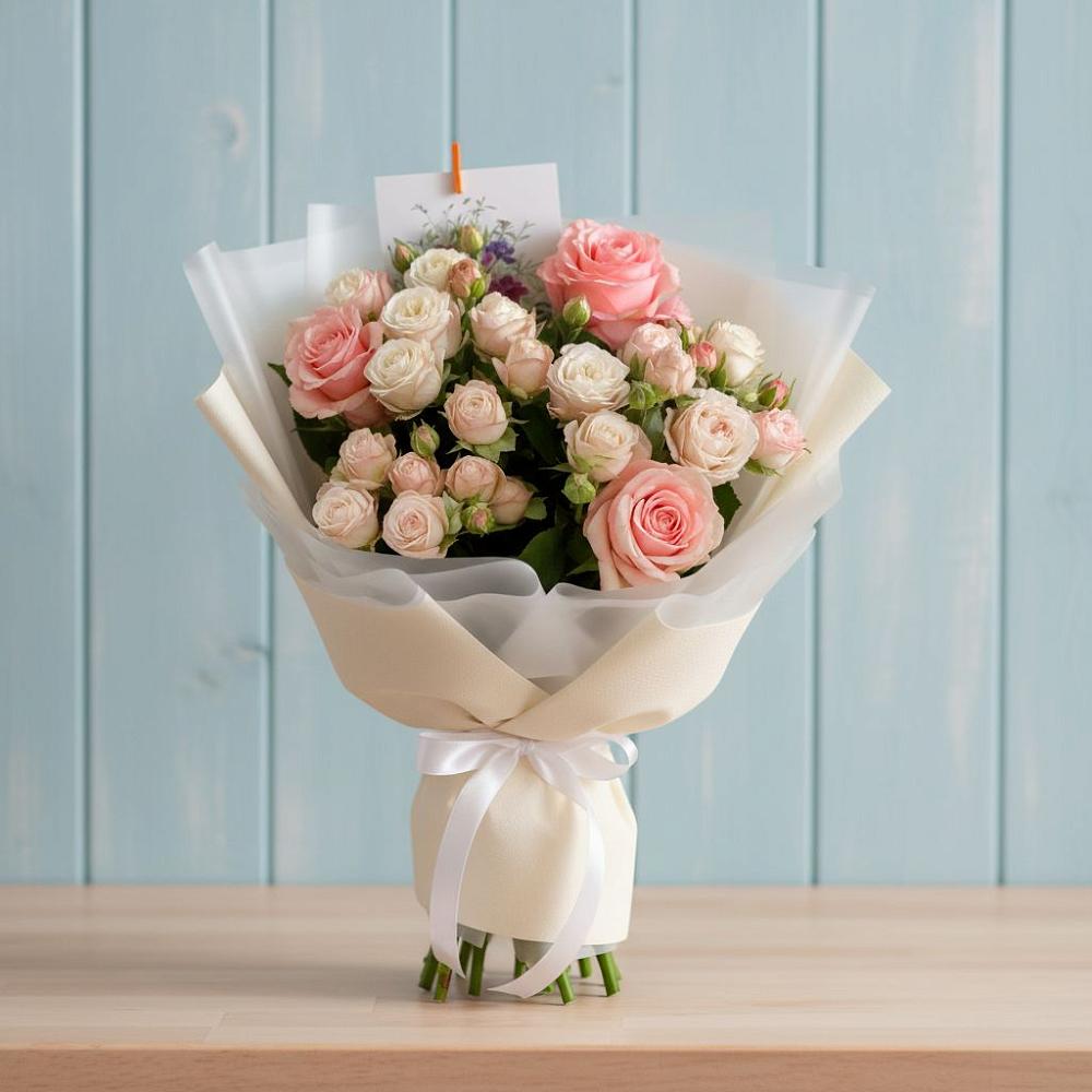 Букет цветов из: Розы в Цветковский