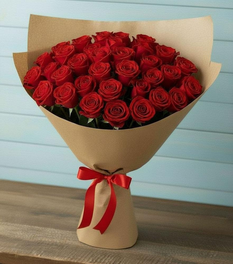 Букет Красные розы Милано в Цветковский