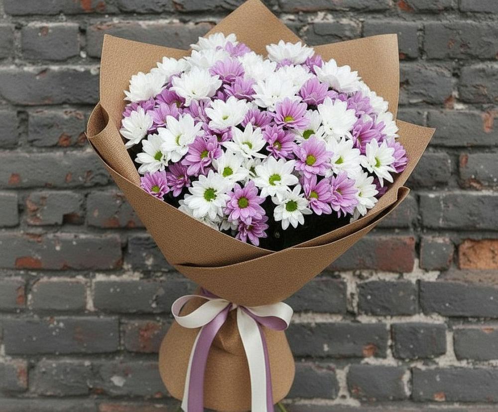 Букет цветов из: Хризантемы в Цветковский