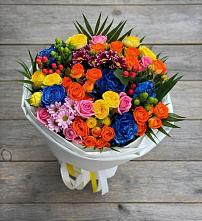 Букет цветов из:  Розы и Хризантемы в Цветковский