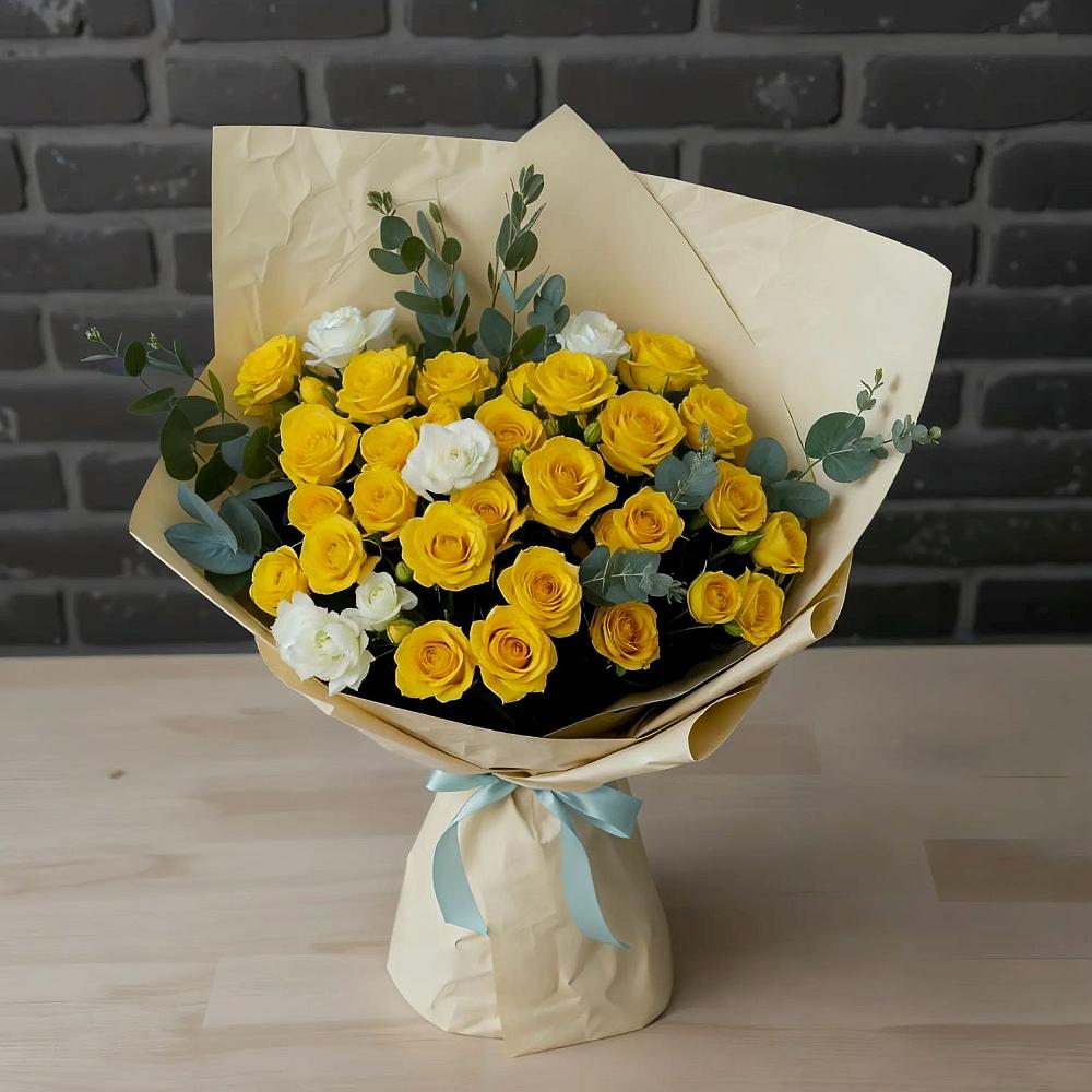 Букет цветов из: Розы в Цветковский