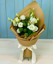 Букет цветов из:  Хризантемы и Лизиантусы #REPLACE_PRED# Цветковский