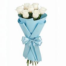 Букет 7 белых роз Проуд в Цветковский