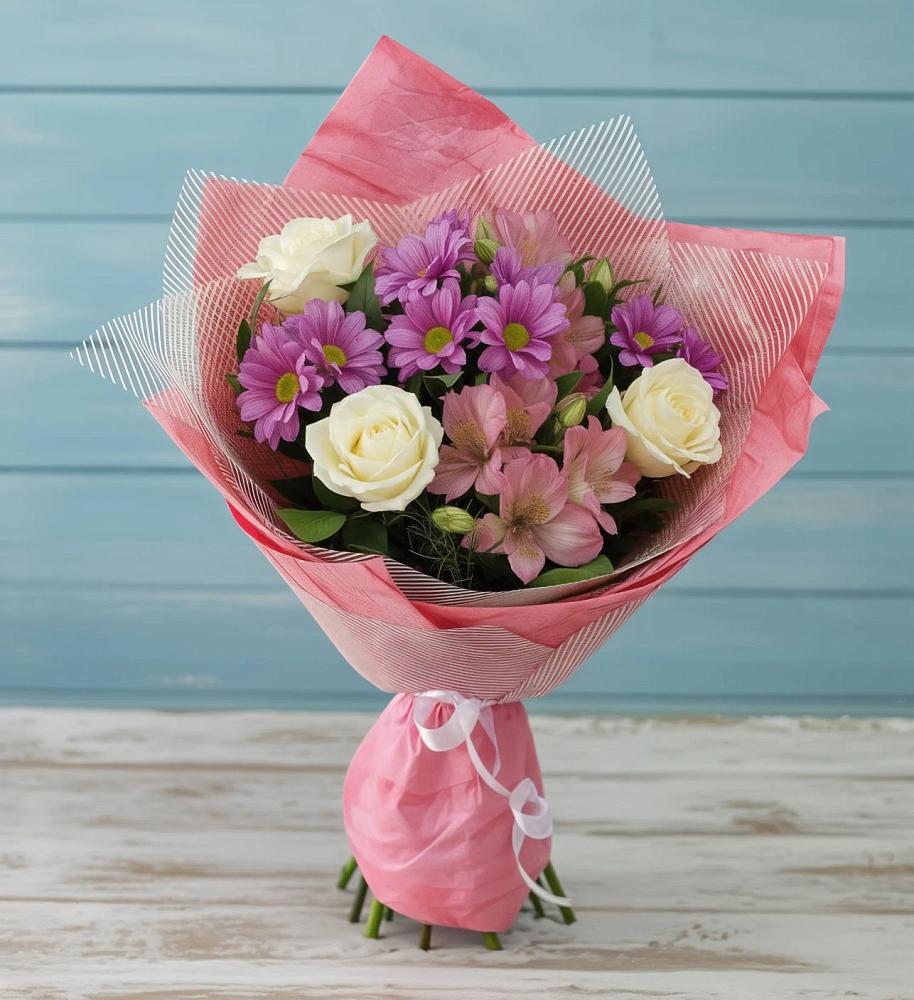 Букет цветов из: Герберы в Цветковский