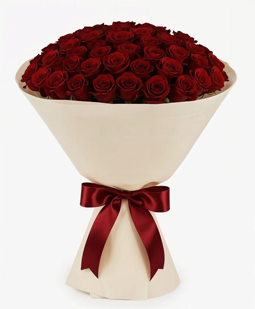 Букет 101 Бордовая роза Блэк Бакарра в Цветковский