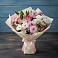 Букет цветов из: Хризантемы, Альстромерии и Розы в Цветковский